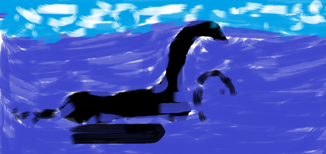 A MS Paint Drawing of the Loch Ness Monster