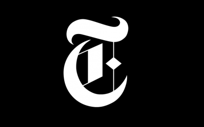 The logo for the New York Times
