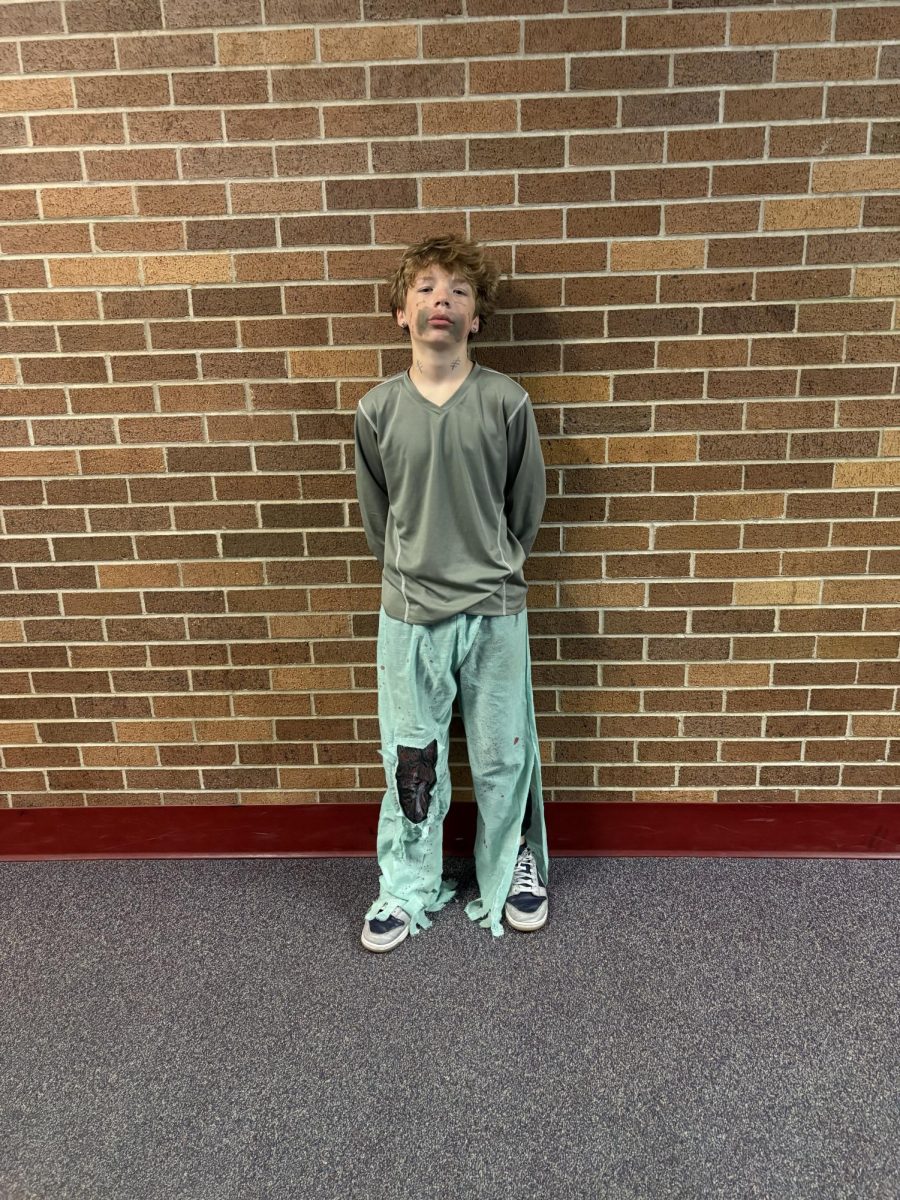 Picture of Xavier Ward as a zombie