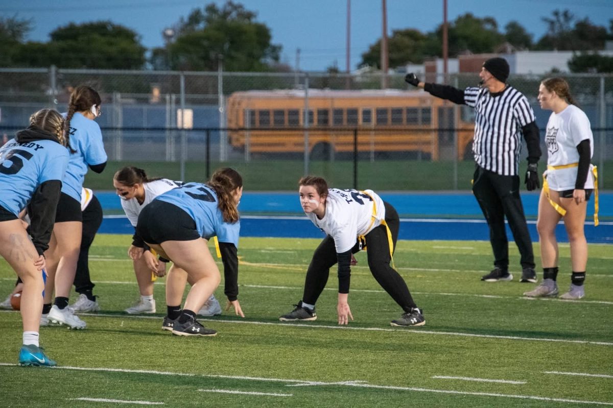 Wooley getting ready to start the play