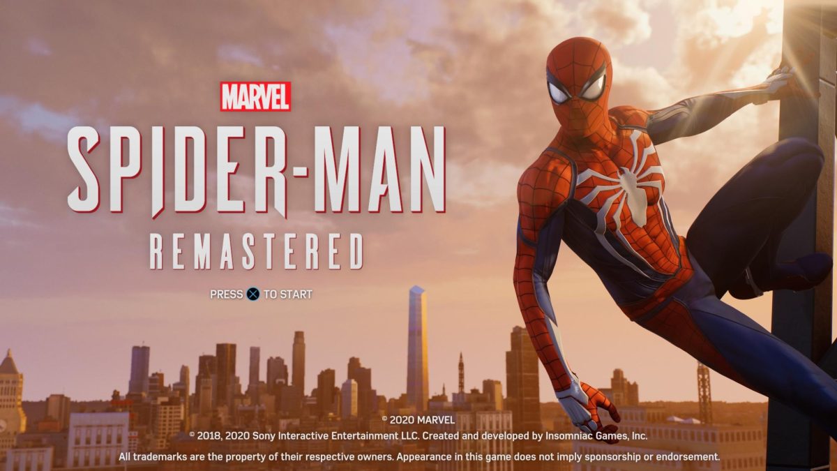 Game title screen