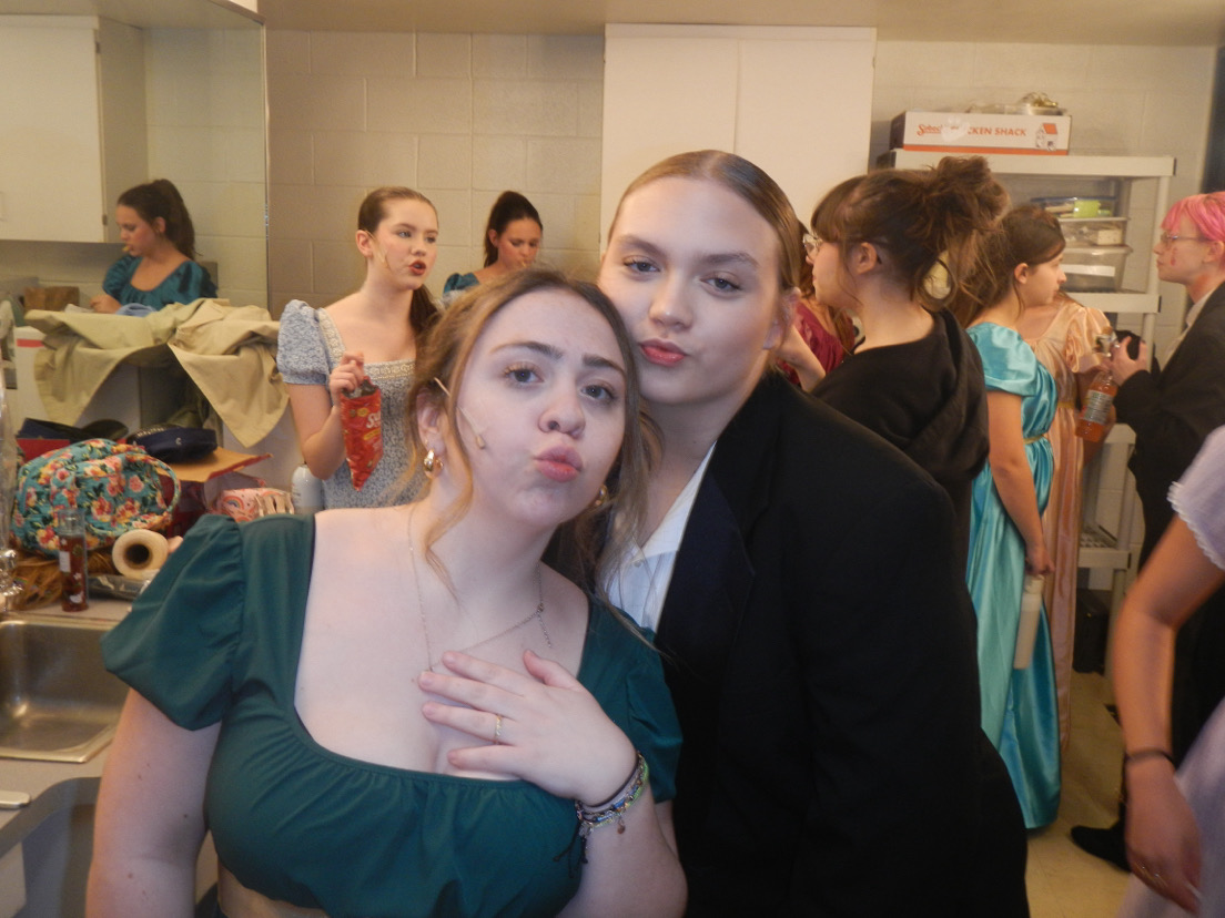 Juliette Johns and Amelia Jones pre-show for Pride & Prejudice
